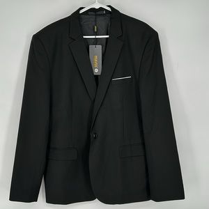 Wulful Men’s One Button Slim Fit Blazer European Size 2XL